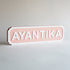 Name Plaque - 8 and 9 Letters